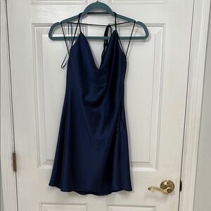 Le Lis Midnight Blue Slip Dress